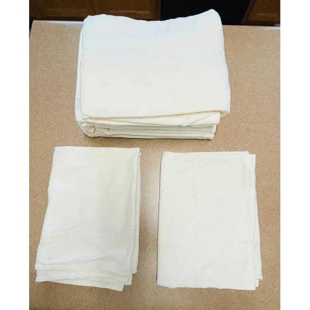 Ella Jayne Jersey Knit Sheet Set Twin XL Ivory 3 Pc Cotton Blend Soft Sheets NEW